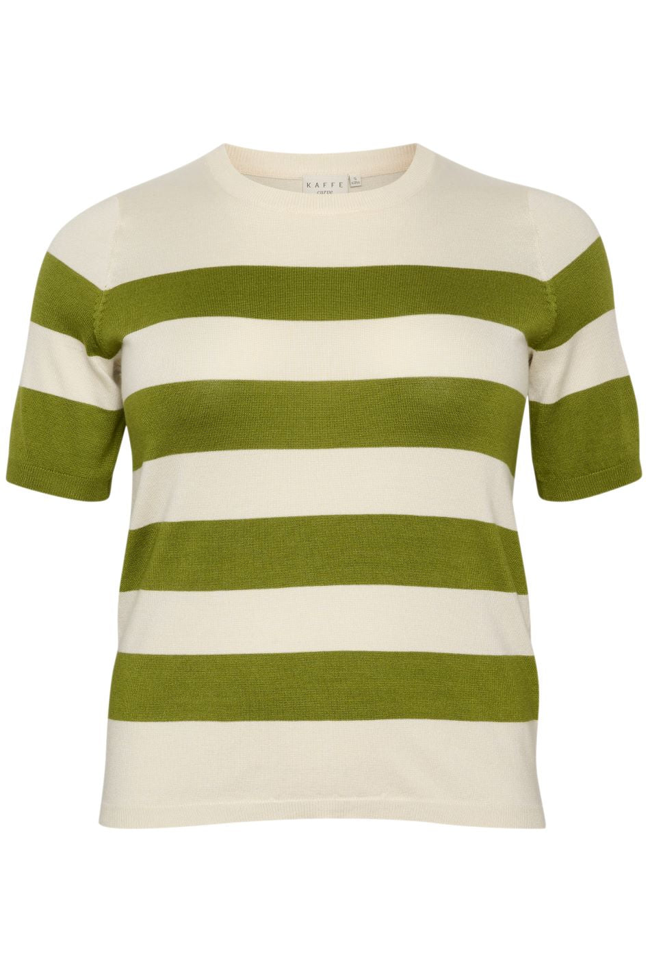 Malia Wide Stripe Knit Green - Kaffe Curve