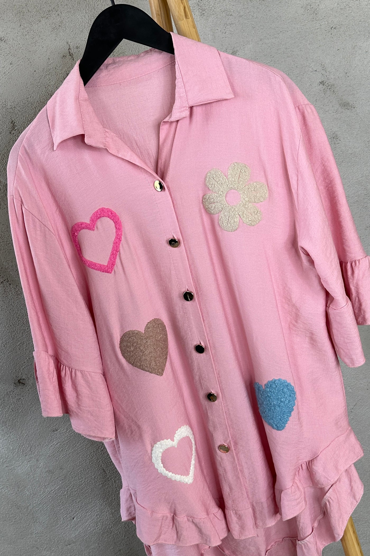 Olivia Shirt Tunic Light Pink