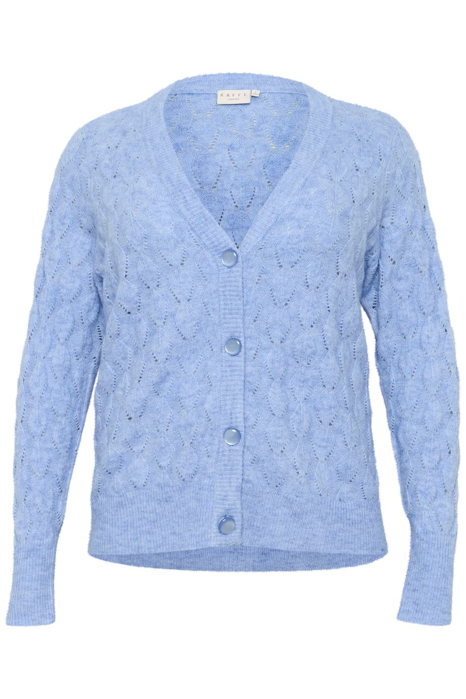 Nalene Knit Cardigan Vista Blue Melan - Kaffe Curve