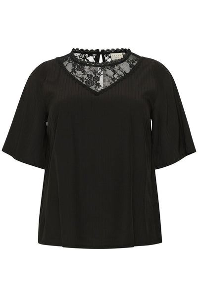 Berla Lace Blouse Black Deep - Kaffe Curve