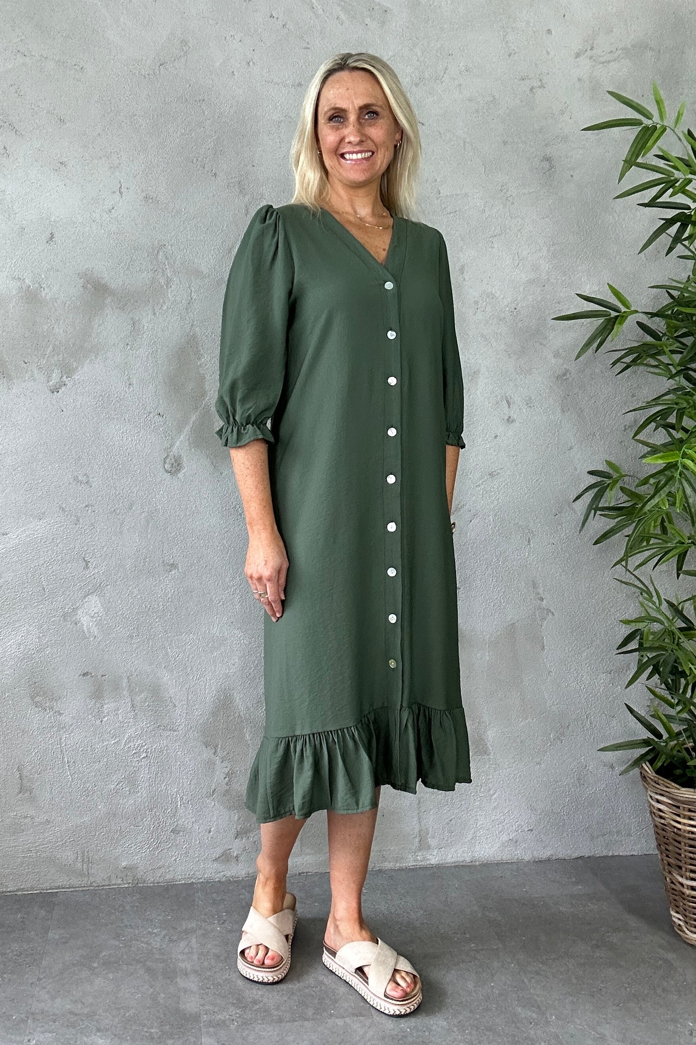 Annica Dress Army