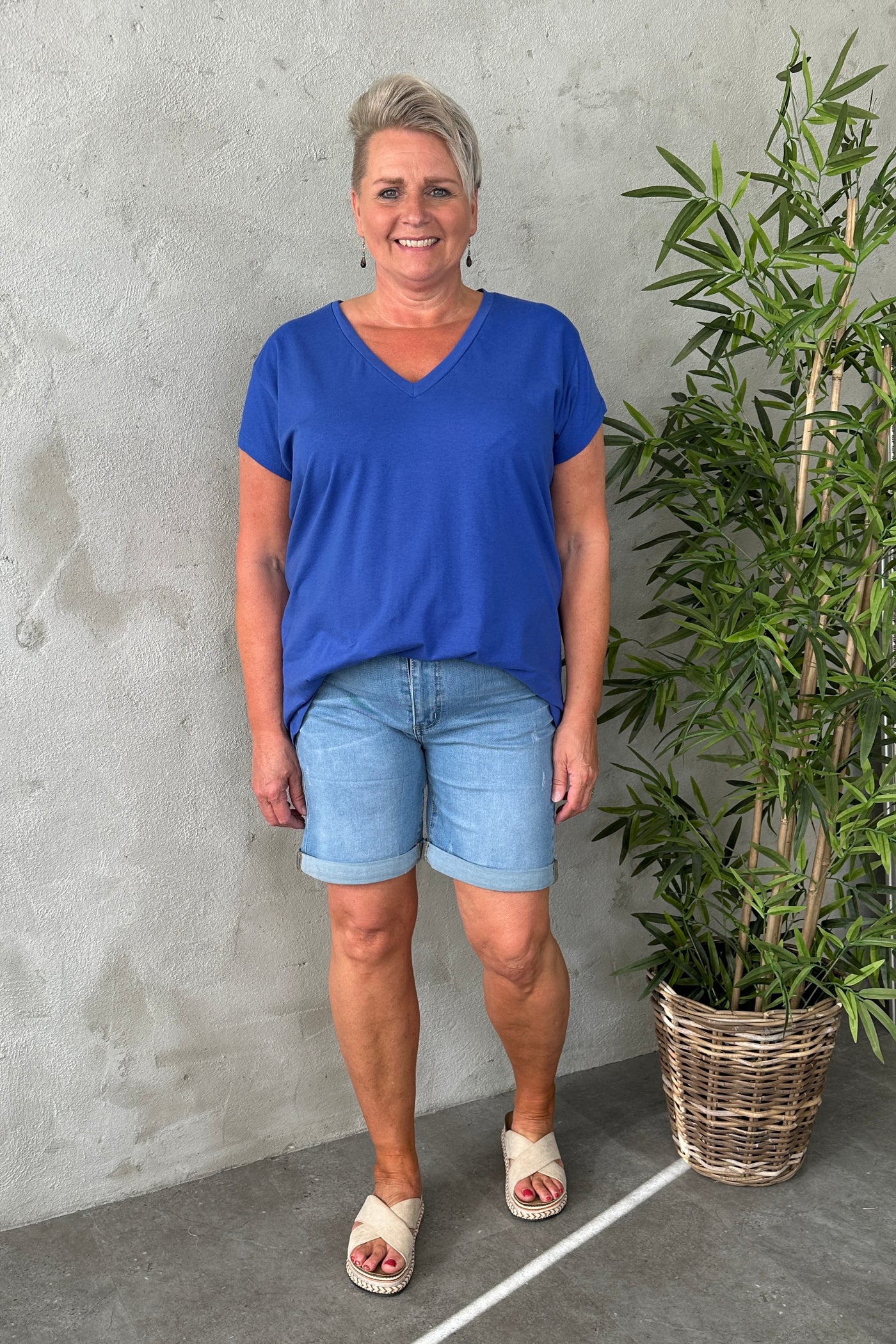Lisa Denim Shorts Blue