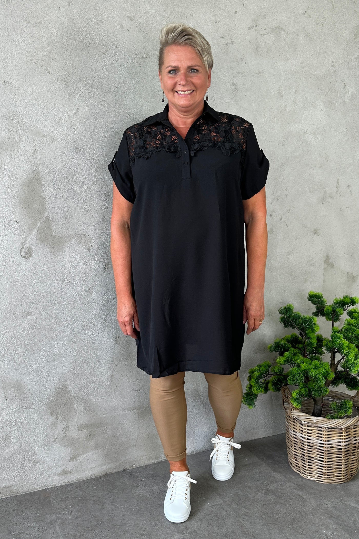 Ramona Shirt Dress Black