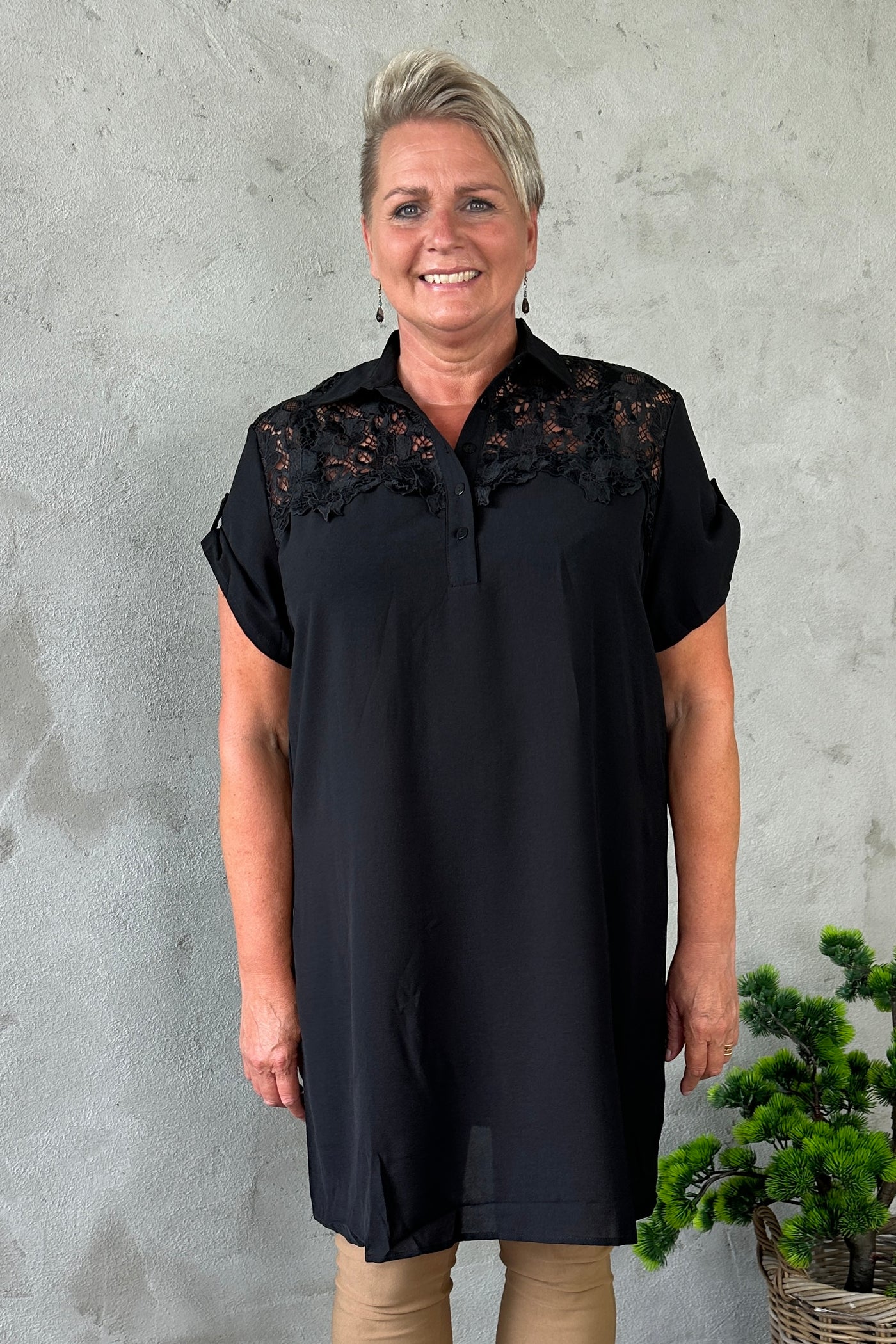 Ramona Shirt Dress Black