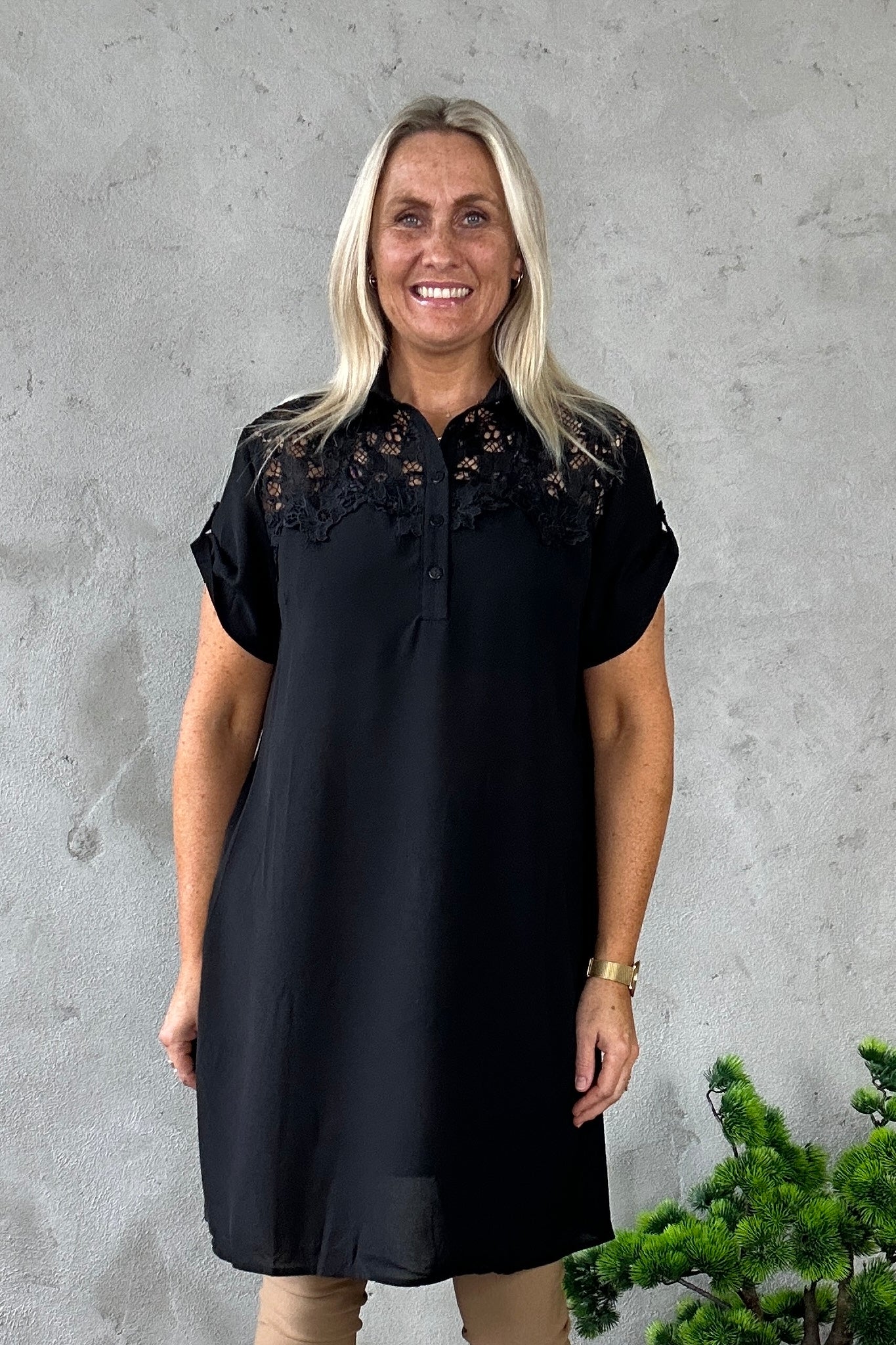 Ramona Shirt Dress Black