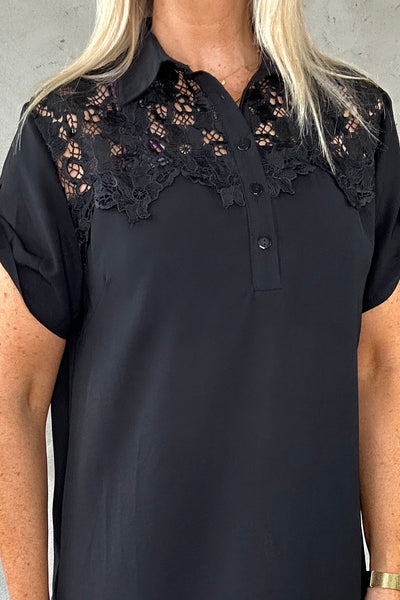 Ramona Shirt Dress Black