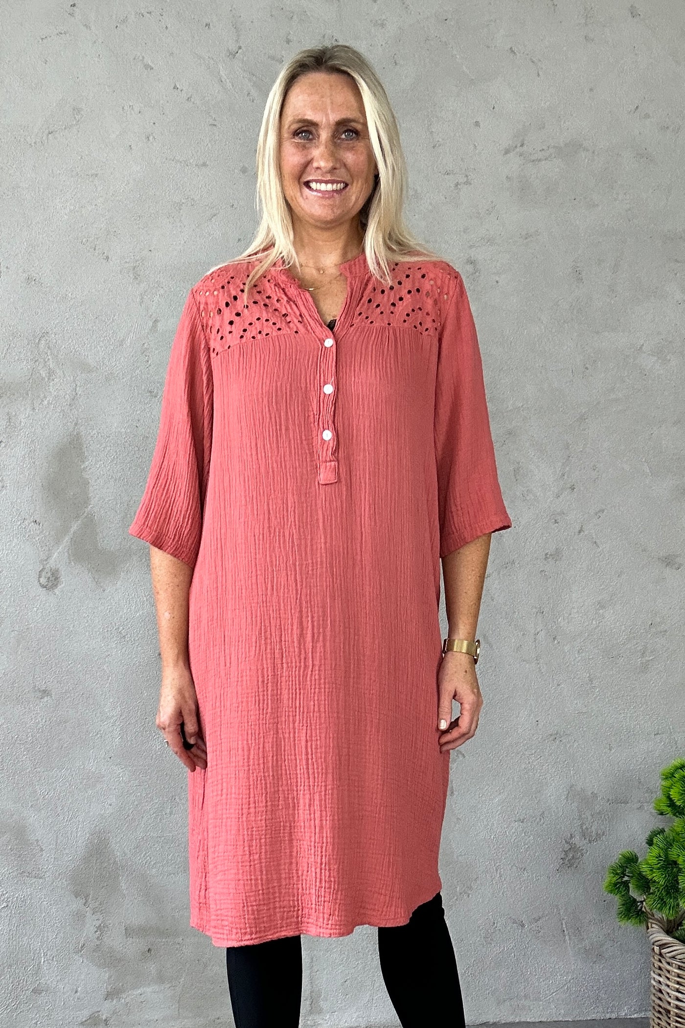 Aura Dress Dusty Coral