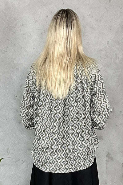 Elena Shirt Kahki/White