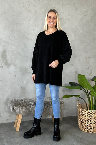 Agnete Knit Tunic Black
