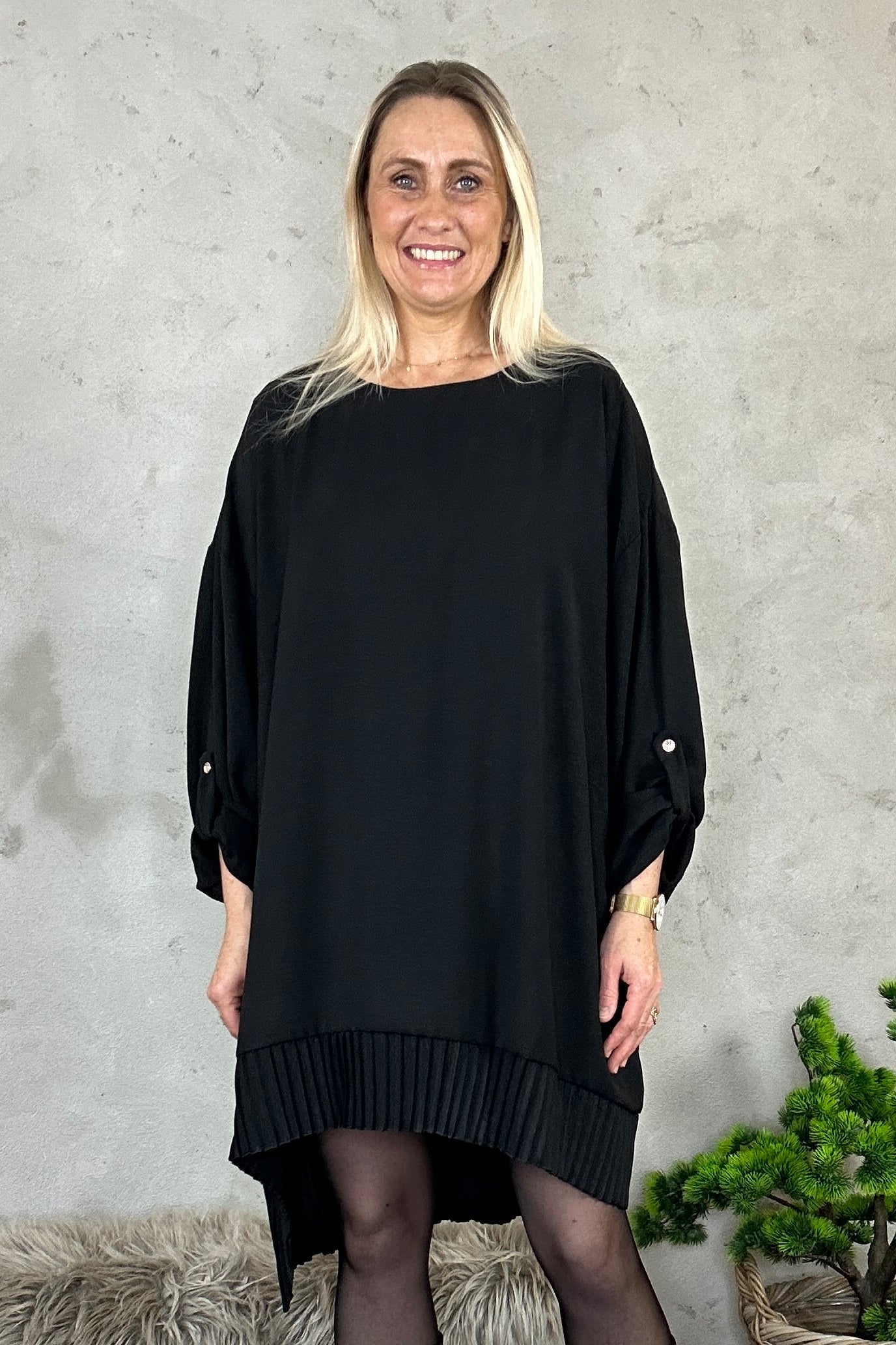 Noelle Tunic Dress Black