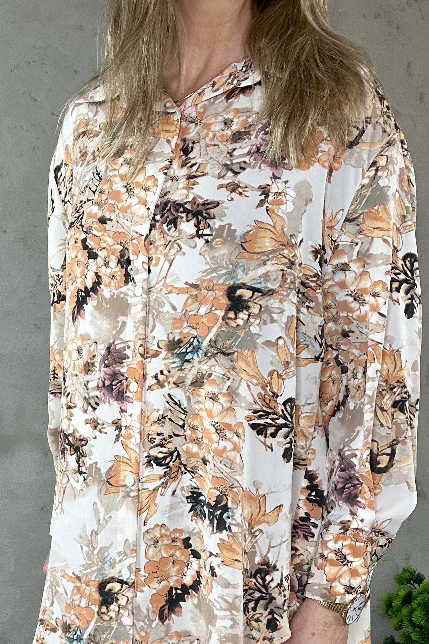Patricia Shirt Beige Flower