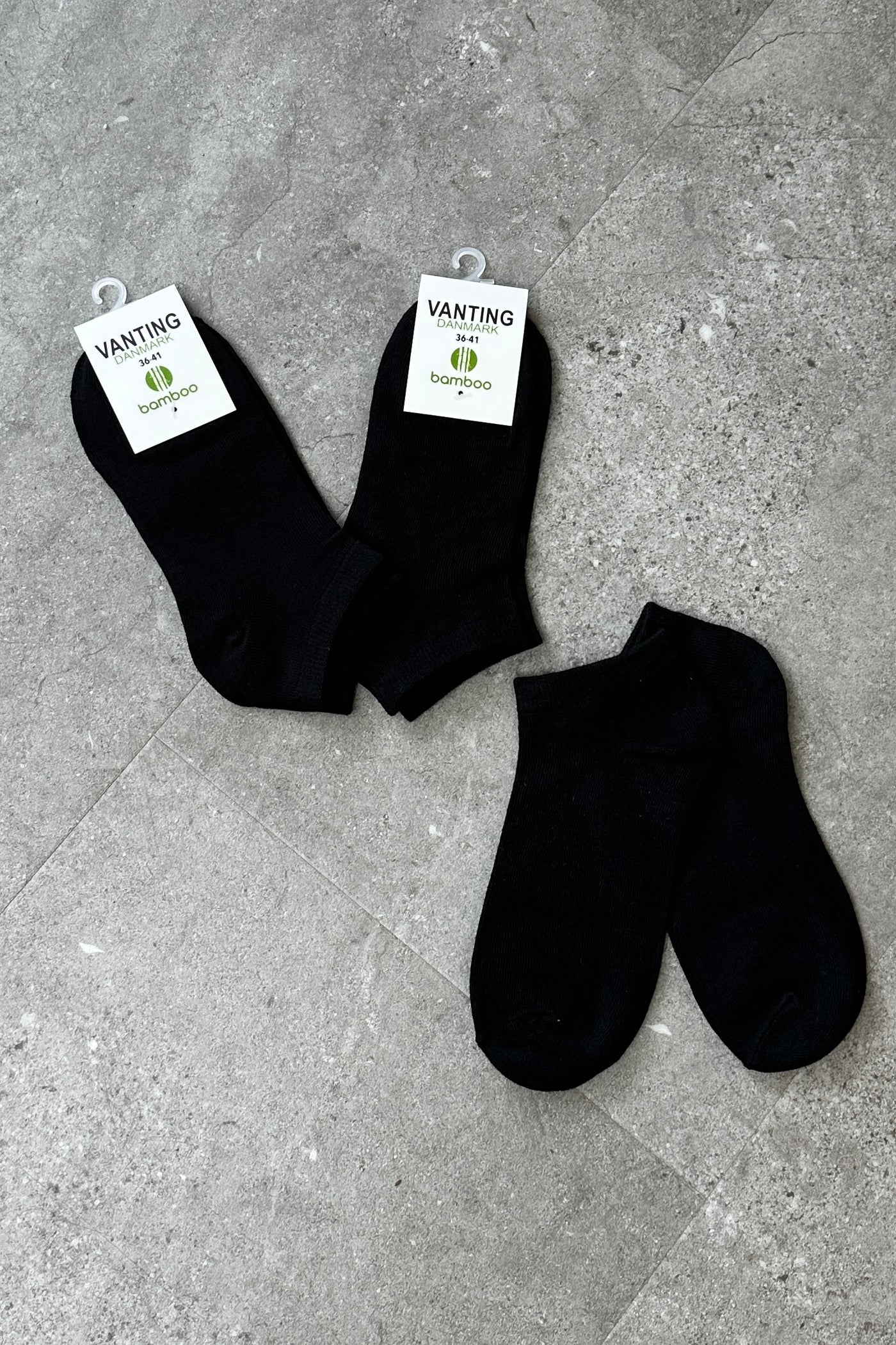 Bambus Sneakers Socks Black 3 Pack