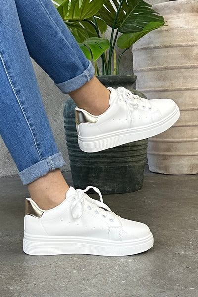 Ellie Sneakers White/Gold