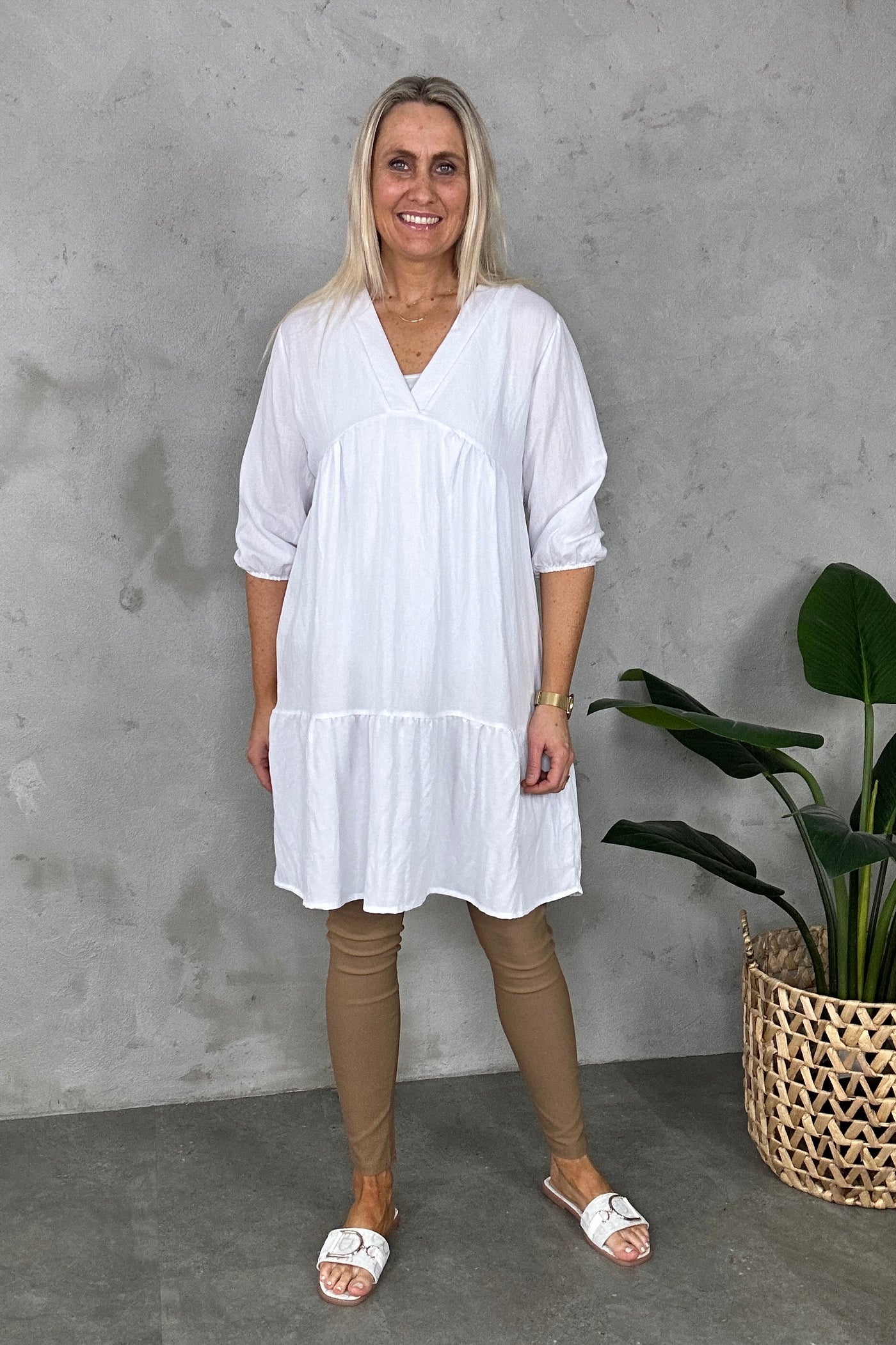 Kelly Tunic Dress White