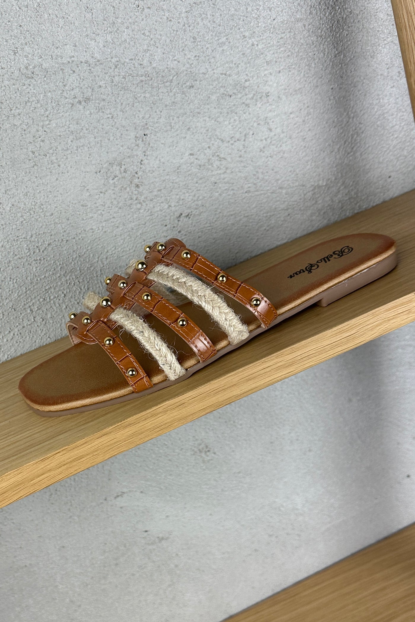 Gia Slippers sandal cognac