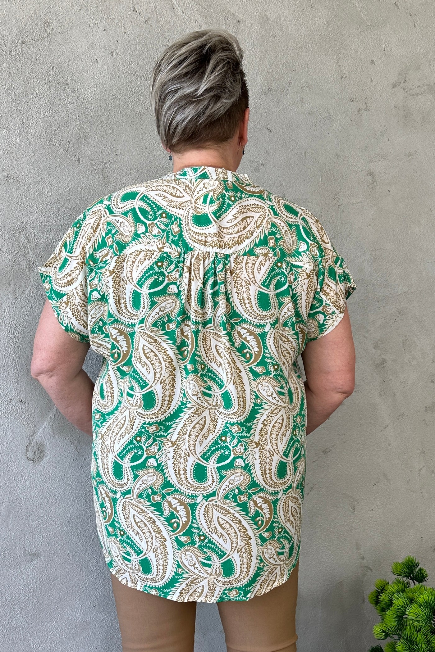 Fleur Shirt Paisley Green